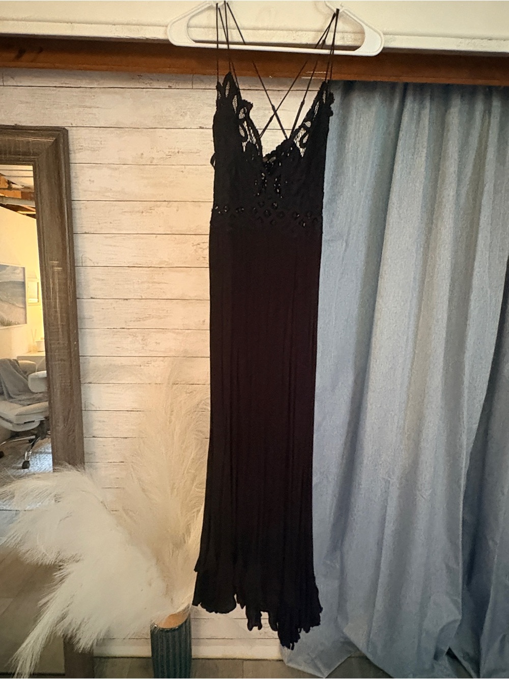 Free People Black Lace-Top Maxi Dress - Picture 2 of 3